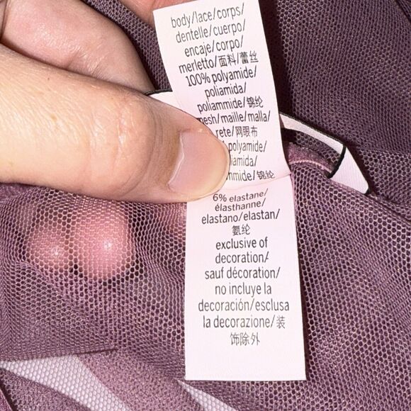 Victoria’s Secret Women’s Lace Teddy Camisole Purple Size Small - Picture 5 of 5